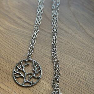 Silver Tree Pendant Necklace